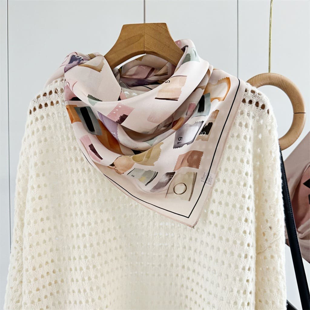 MaraSilk Pure Mulberry Silk Scarf - Square Double Crepe MS248