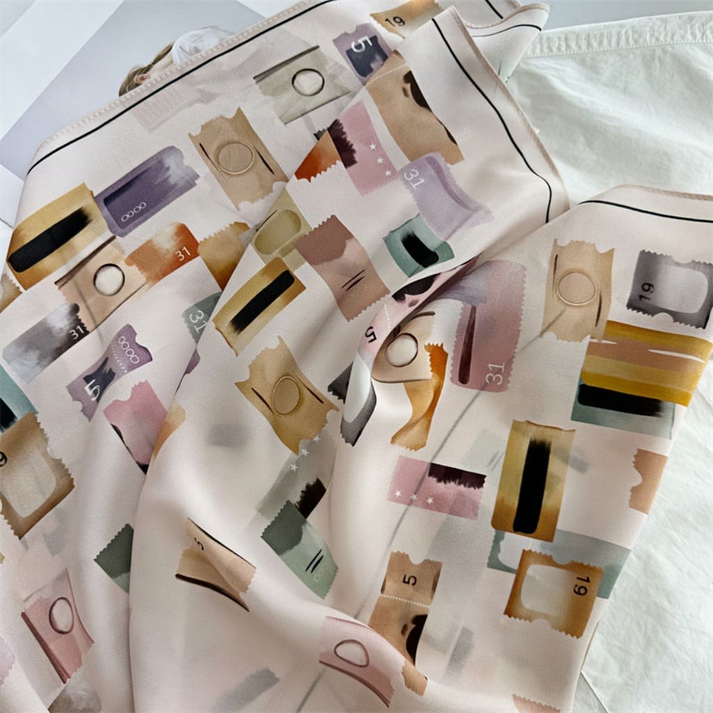 MaraSilk Pure Mulberry Silk Scarf - Square Double Crepe MS248