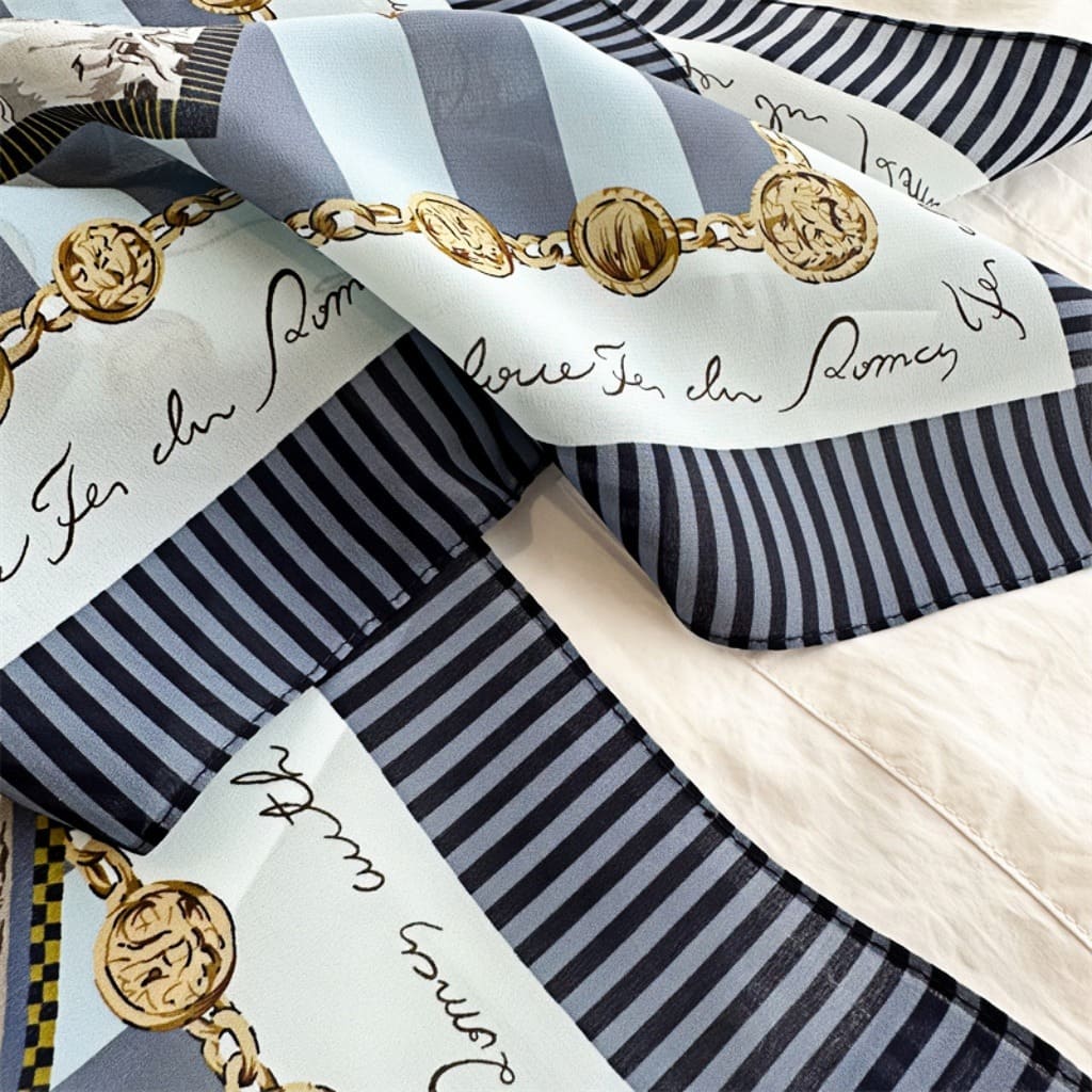 MaraSilk Pure Mulberry Silk Scarf - Square Double Crepe MS249