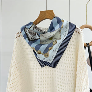 MaraSilk Pure Mulberry Silk Scarf - Square Double Crepe MS249