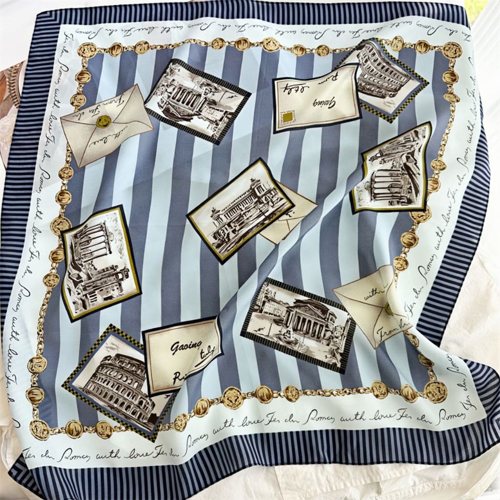 MaraSilk Pure Mulberry Silk Scarf - Square Double Crepe MS249