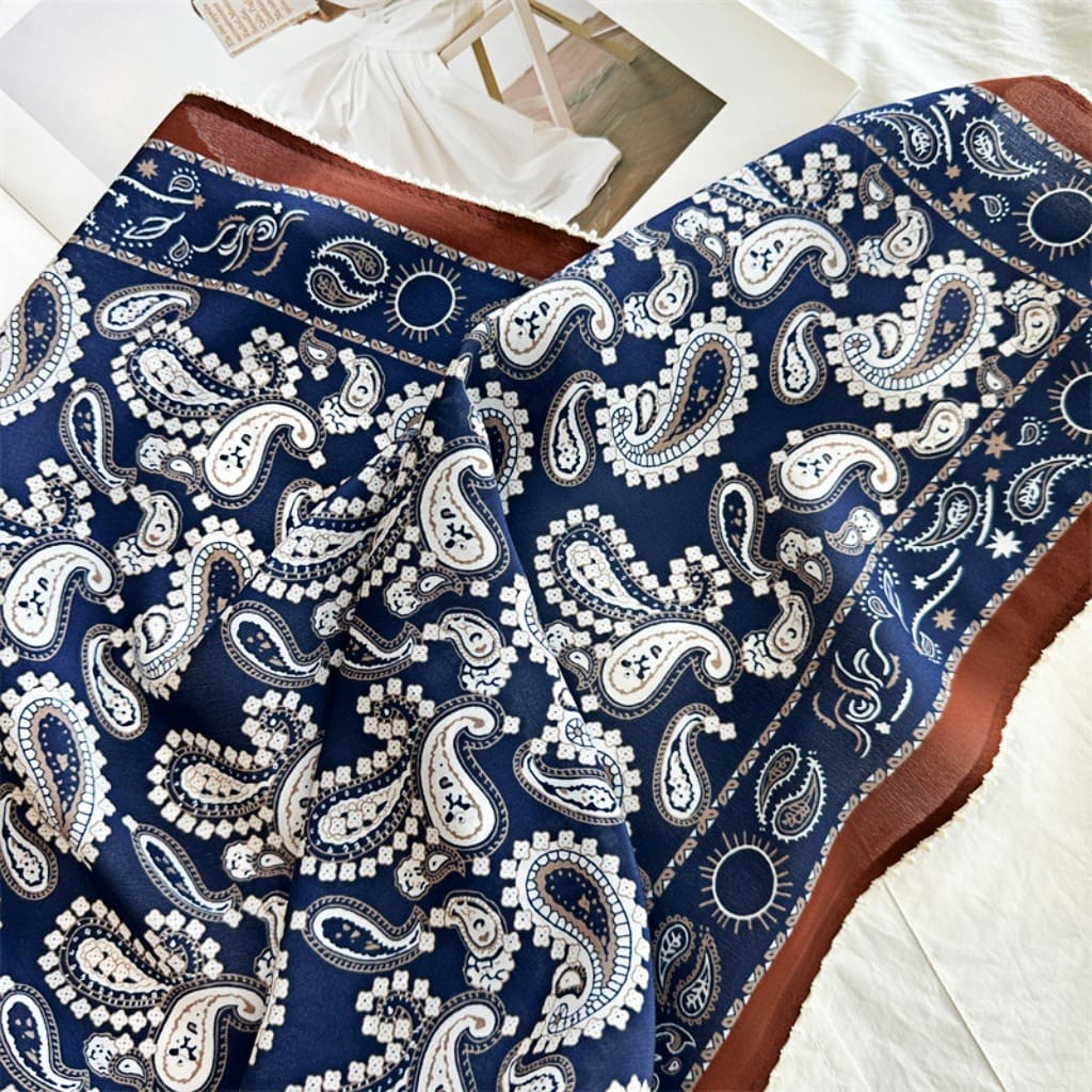 MaraSilk Pure Mulberry Silk Scarf - Square Double Crepe MS250