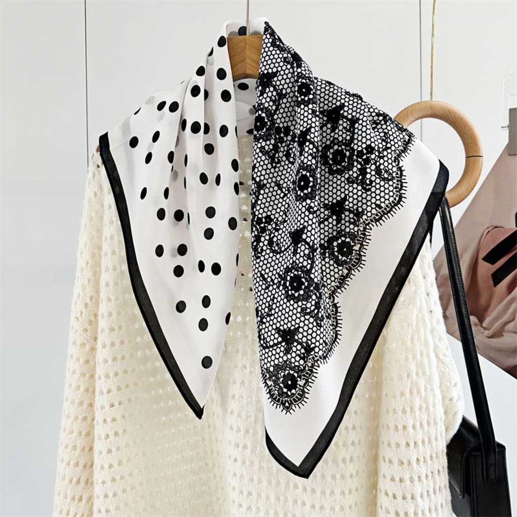 MaraSilk Pure Mulberry Silk Scarf - Square Double Crepe MS251