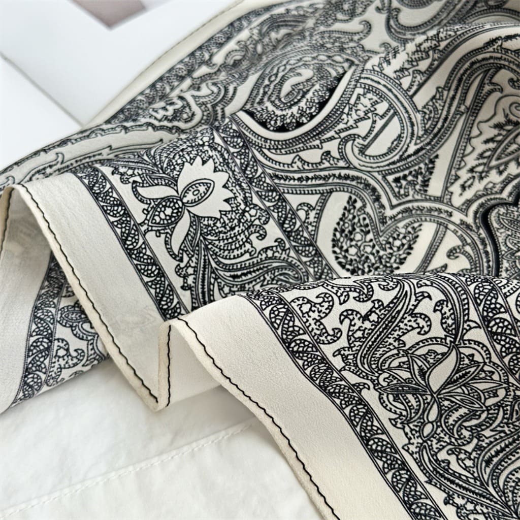 MaraSilk Pure Mulberry Silk Scarf - Square Double Crepe MS252