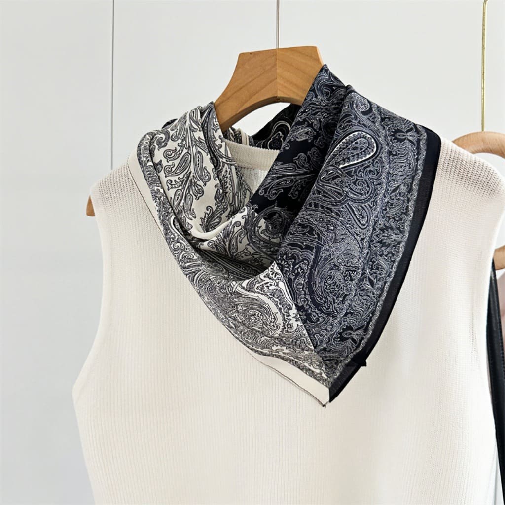 MaraSilk Pure Mulberry Silk Scarf - Square Double Crepe MS252