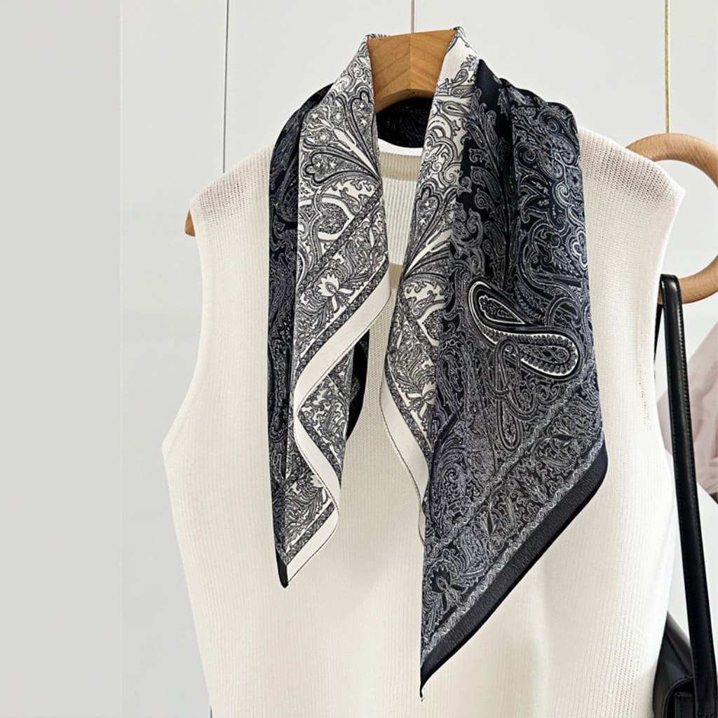 MaraSilk Pure Mulberry Silk Scarf - Square Double Crepe MS252