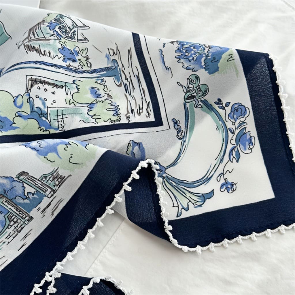 MaraSilk Pure Mulberry Silk Scarf - Square Double Crepe MS253