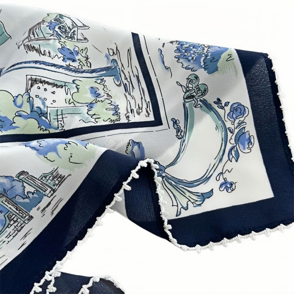 MaraSilk Pure Mulberry Silk Scarf - Square Double Crepe MS253