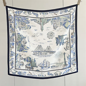 MaraSilk Pure Mulberry Silk Scarf - Square Double Crepe MS253