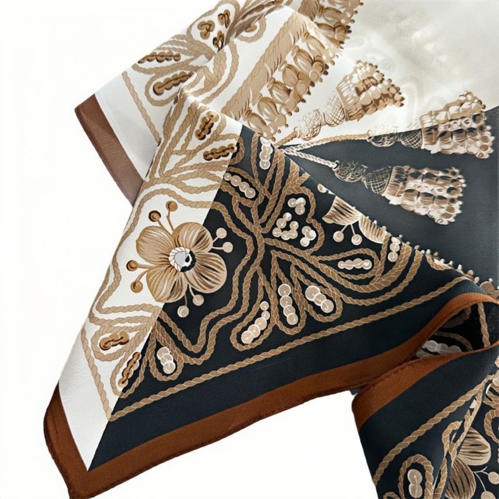 MaraSilk Pure Mulberry Silk Scarf - Square Double Crepe MS254