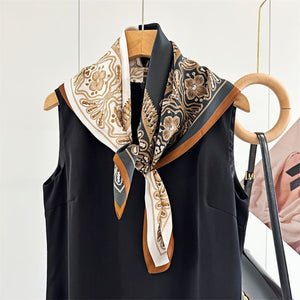 MaraSilk Pure Mulberry Silk Scarf - Square Double Crepe MS254