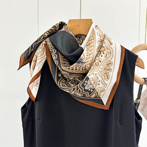 MaraSilk Pure Mulberry Silk Scarf - Square Double Crepe MS254