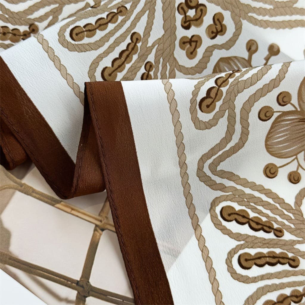 MaraSilk Pure Mulberry Silk Scarf - Square Double Crepe MS254