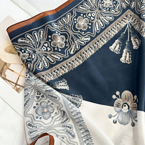 MaraSilk Pure Mulberry Silk Scarf - Square Double Crepe MS254