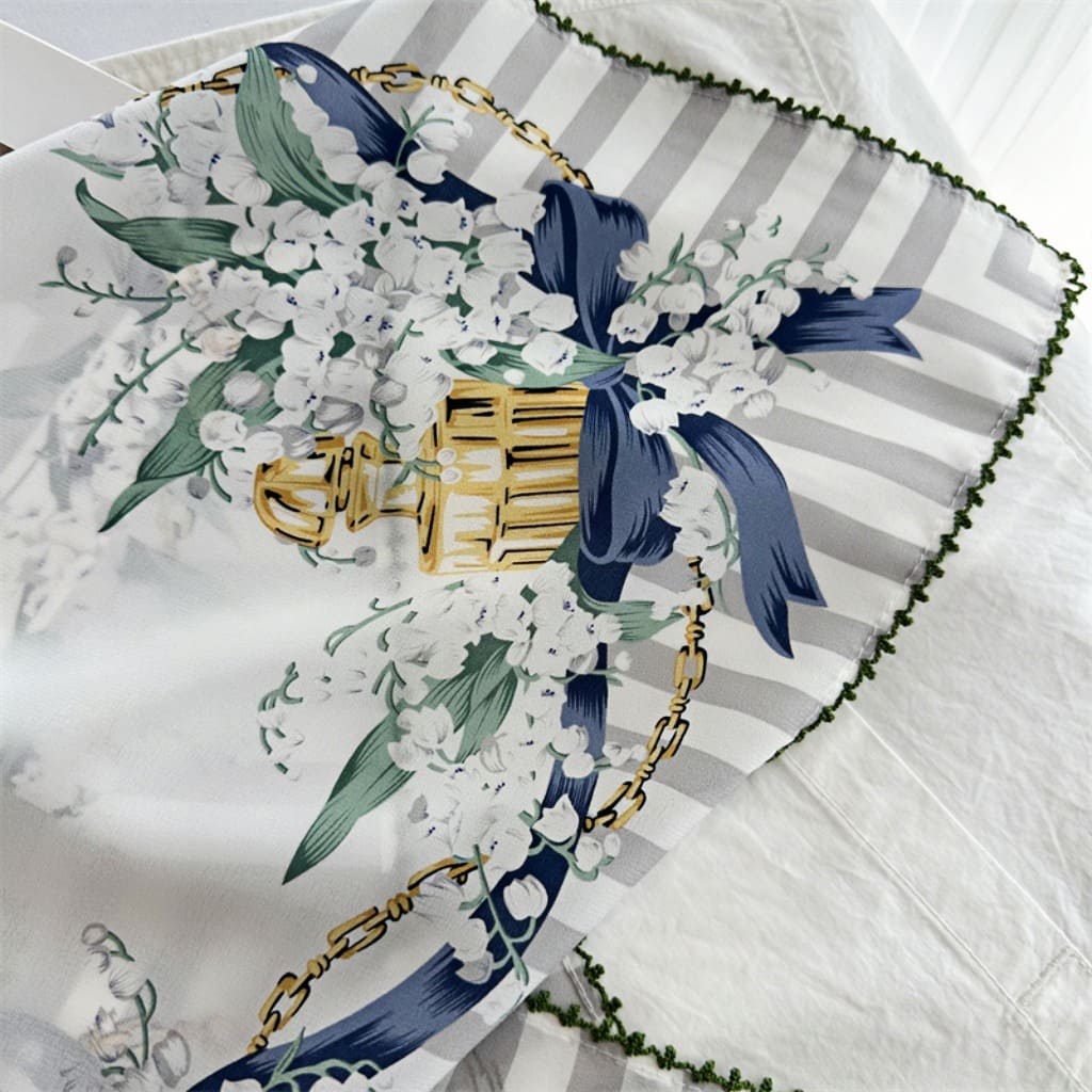 MaraSilk Pure Mulberry Silk Scarf - Square Double Crepe MS255