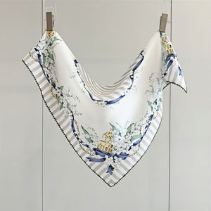 MaraSilk Pure Mulberry Silk Scarf - Square Double Crepe MS255