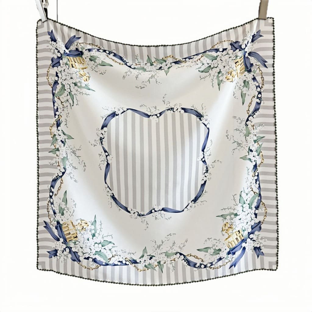 MaraSilk Pure Mulberry Silk Scarf - Square Double Crepe MS255