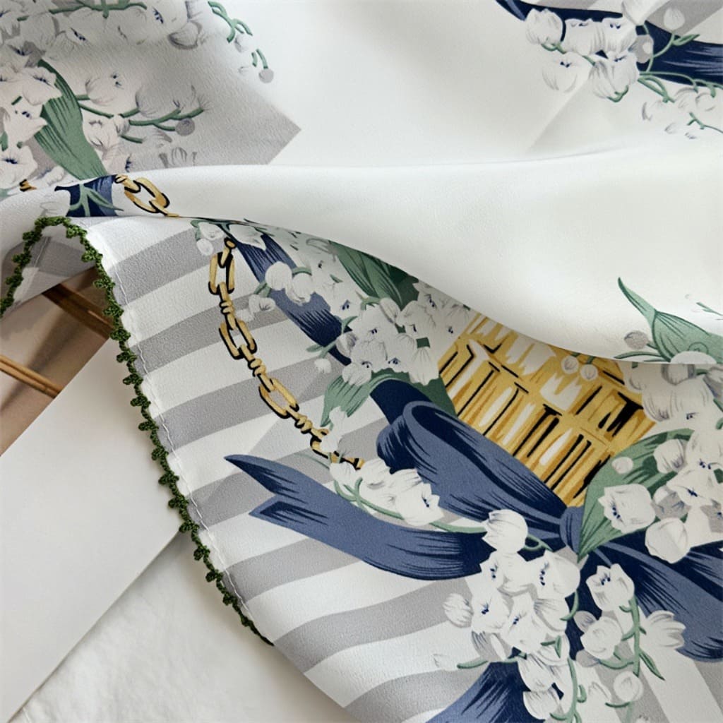 MaraSilk Pure Mulberry Silk Scarf - Square Double Crepe MS255