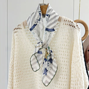 MaraSilk Pure Mulberry Silk Scarf - Square Double Crepe MS255