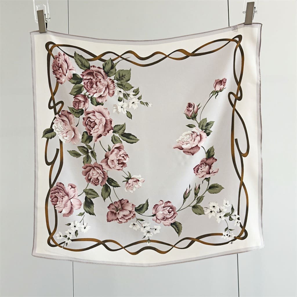 MaraSilk Pure Mulberry Silk Scarf - Square Double Crepe MS256 25" x 25" MS25602