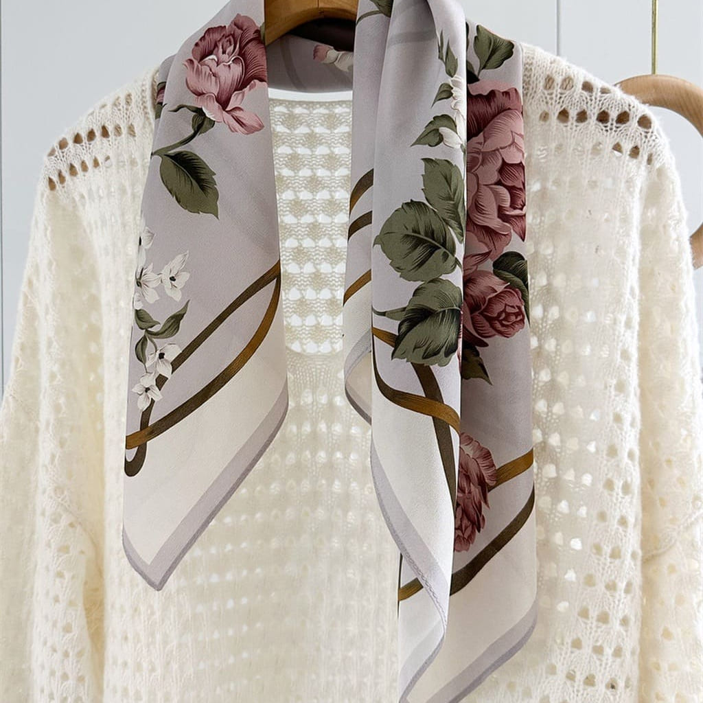 MaraSilk Pure Mulberry Silk Scarf - Square Double Crepe MS256