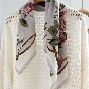 MaraSilk Pure Mulberry Silk Scarf - Square Double Crepe MS256