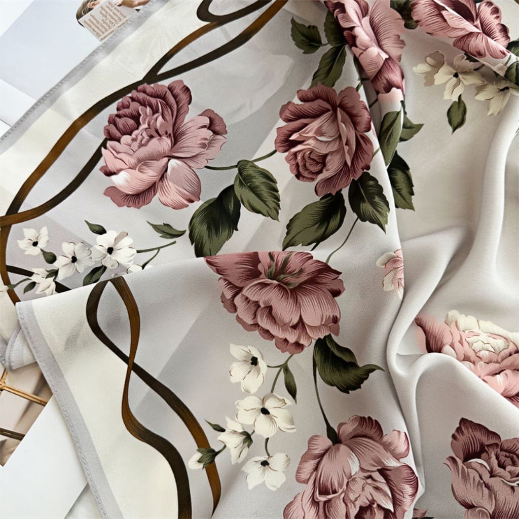 MaraSilk Pure Mulberry Silk Scarf - Square Double Crepe MS256