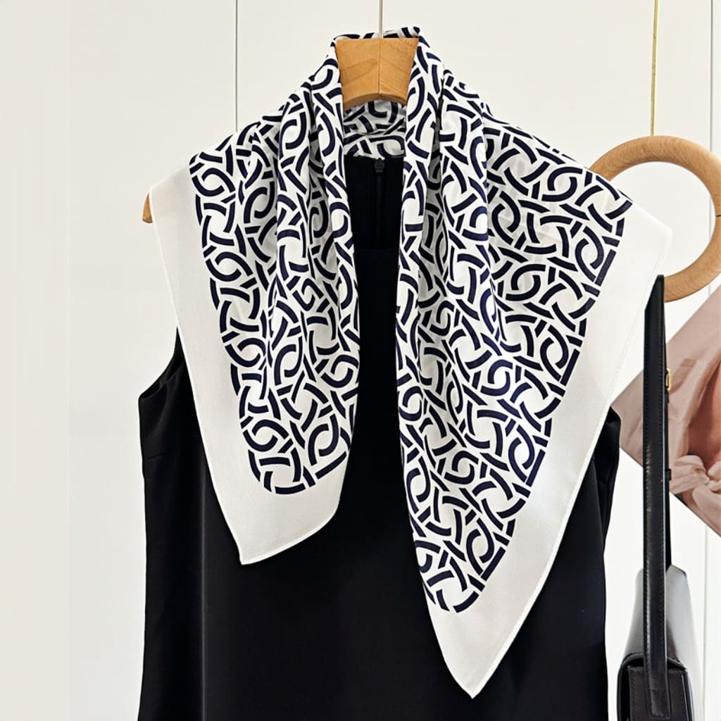 MaraSilk Pure Mulberry Silk Scarf - Square Double Crepe MS257