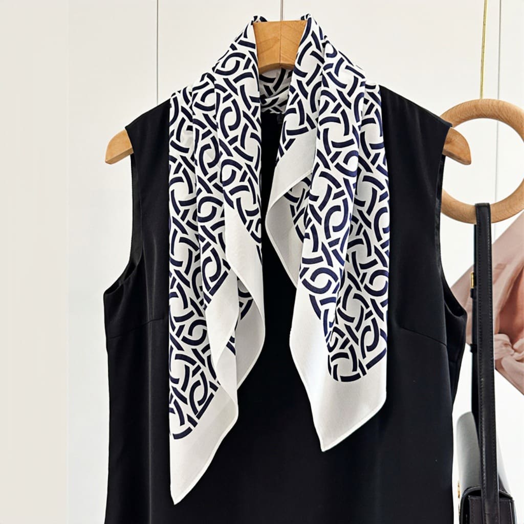 MaraSilk Pure Mulberry Silk Scarf - Square Double Crepe MS257