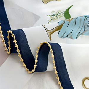 MaraSilk Pure Mulberry Silk Scarf - Square Double Crepe MS258