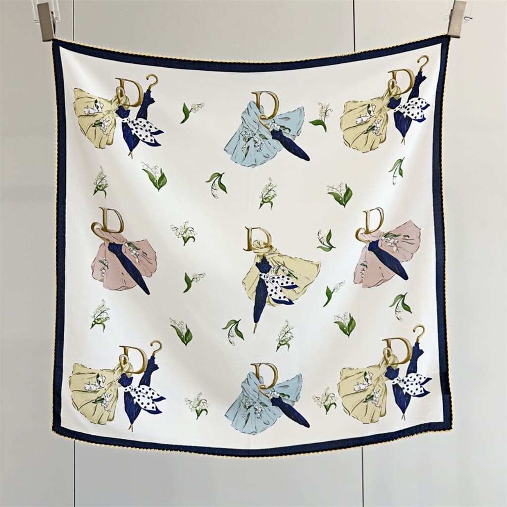 MaraSilk Pure Mulberry Silk Scarf - Square Double Crepe MS258