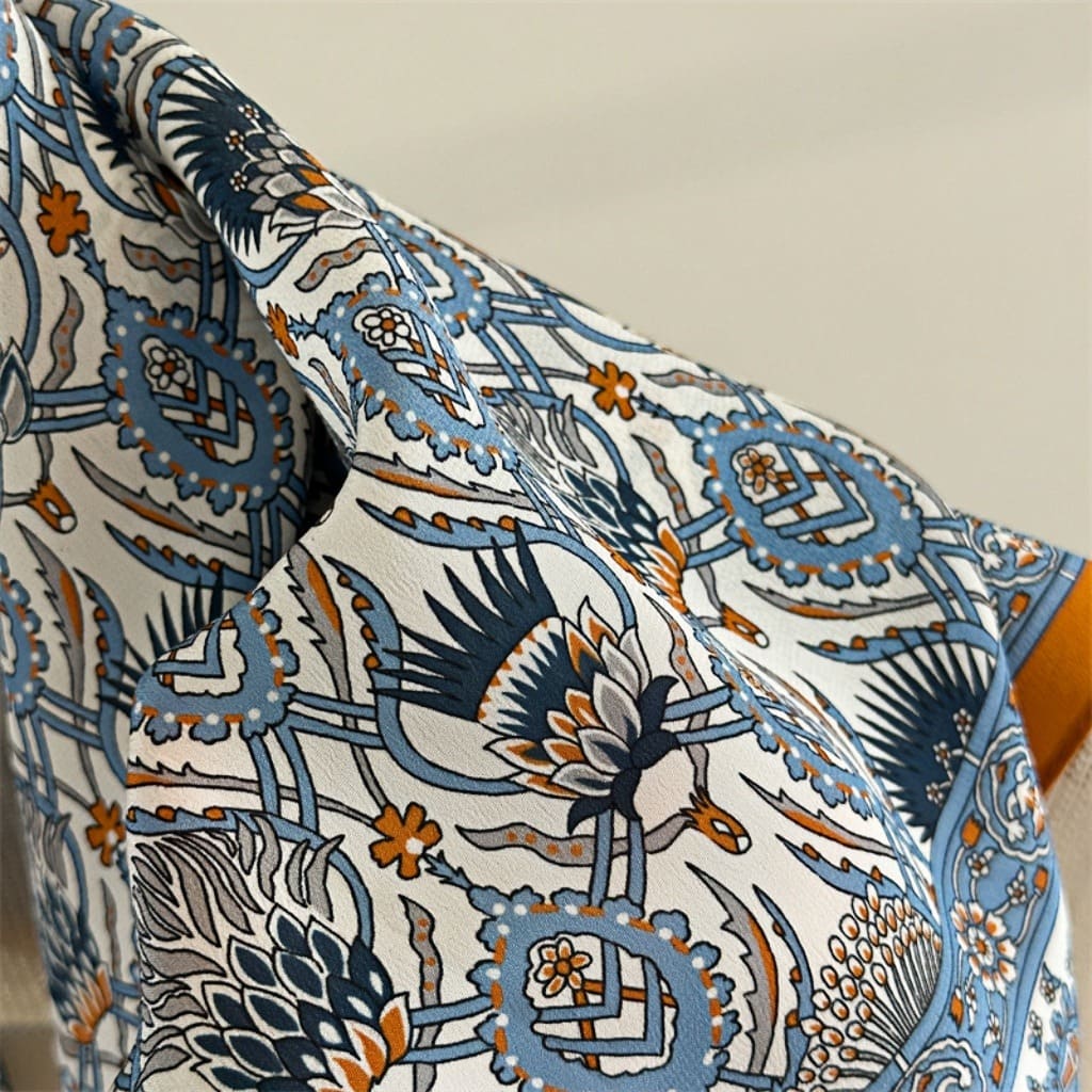 MaraSilk Pure Mulberry Silk Scarf - Square Double Crepe MS259