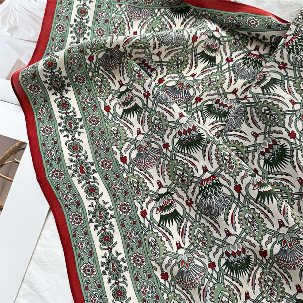 MaraSilk Pure Mulberry Silk Scarf - Square Double Crepe MS259