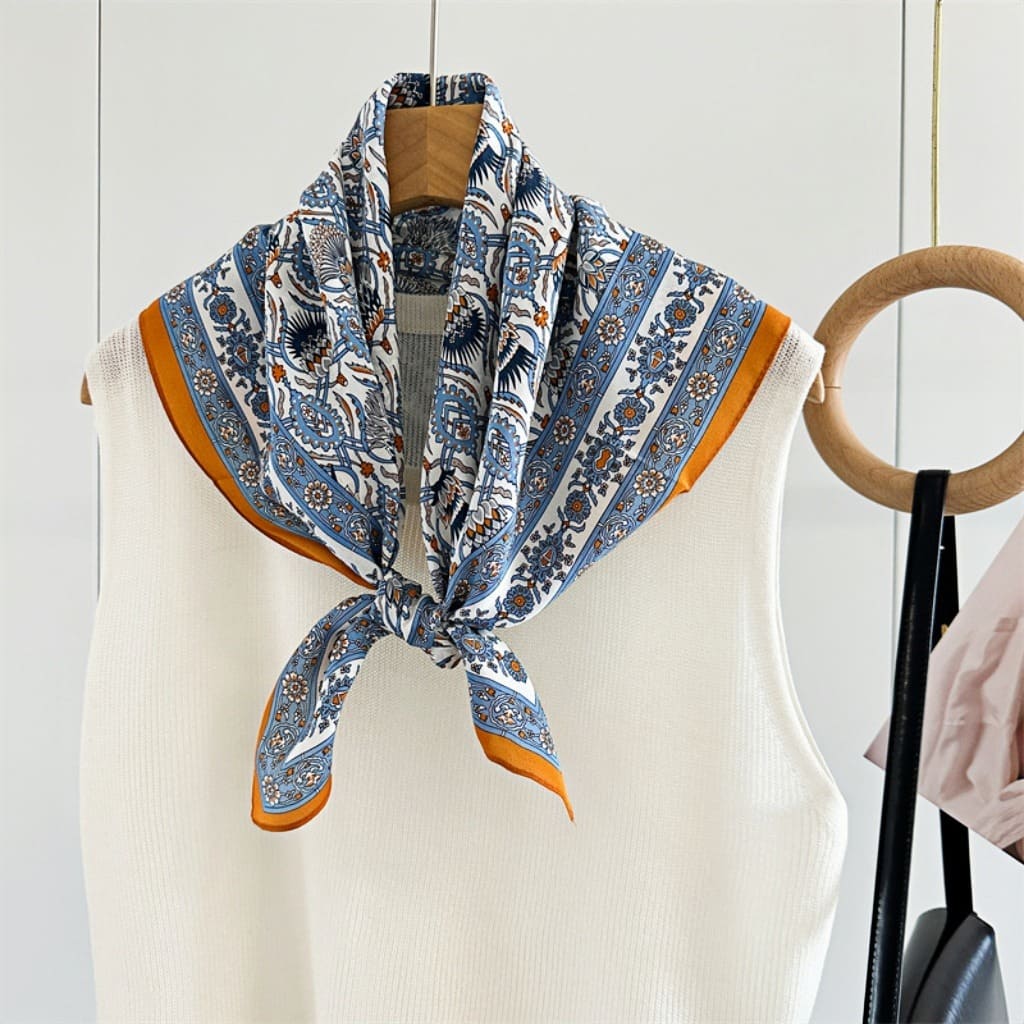 MaraSilk Pure Mulberry Silk Scarf - Square Double Crepe MS259