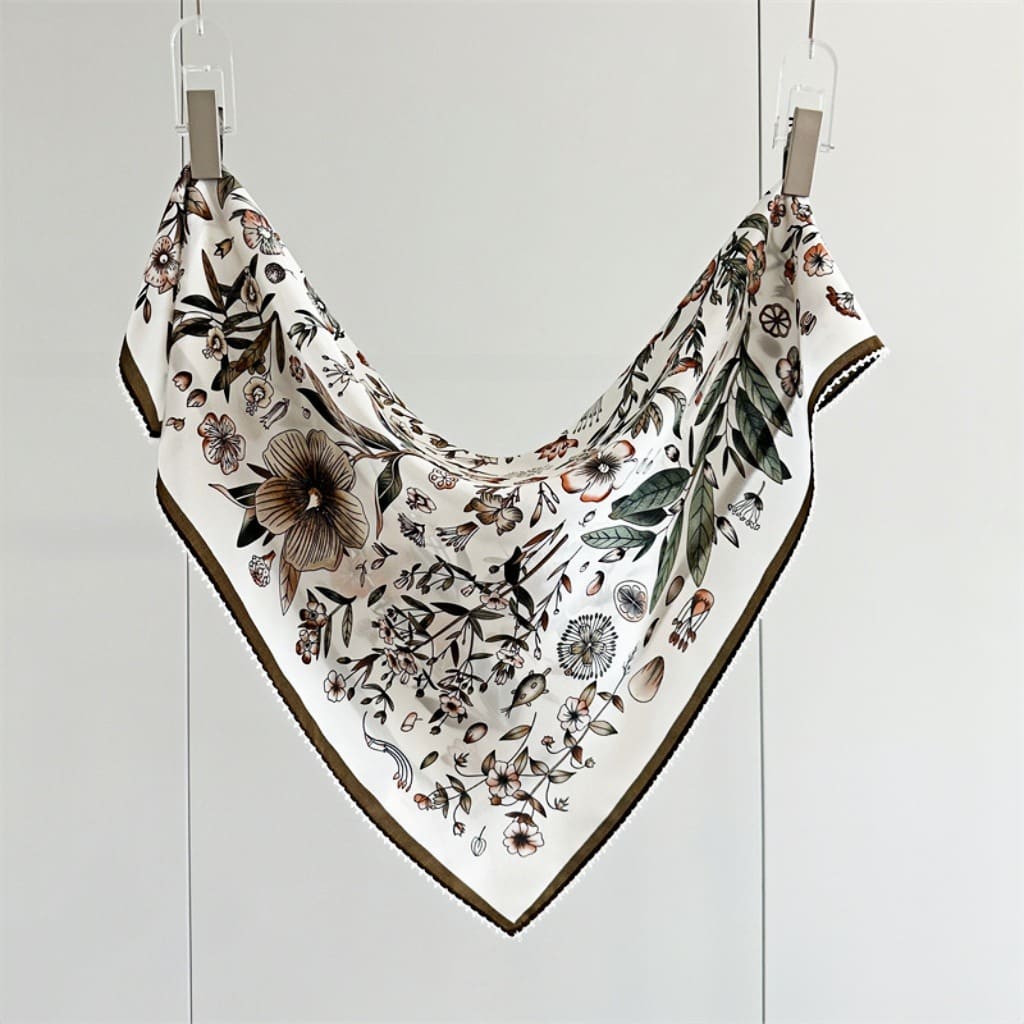 MaraSilk Pure Mulberry Silk Scarf - Square Double Crepe MS260