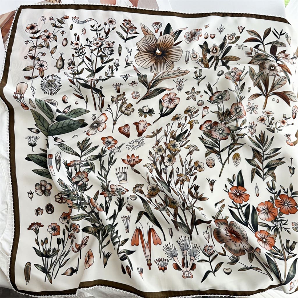 MaraSilk Pure Mulberry Silk Scarf - Square Double Crepe MS260