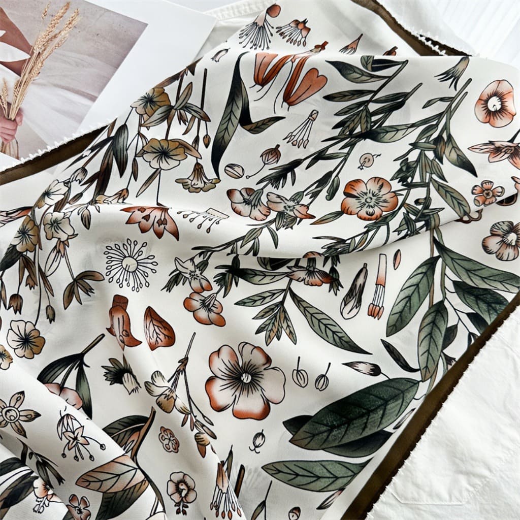 MaraSilk Pure Mulberry Silk Scarf - Square Double Crepe MS260