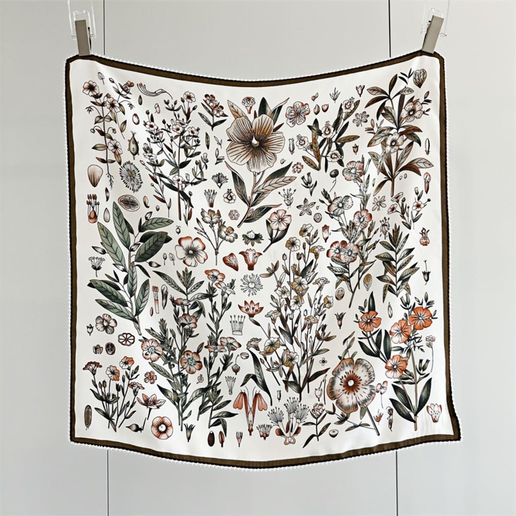 MaraSilk Pure Mulberry Silk Scarf - Square Double Crepe MS260