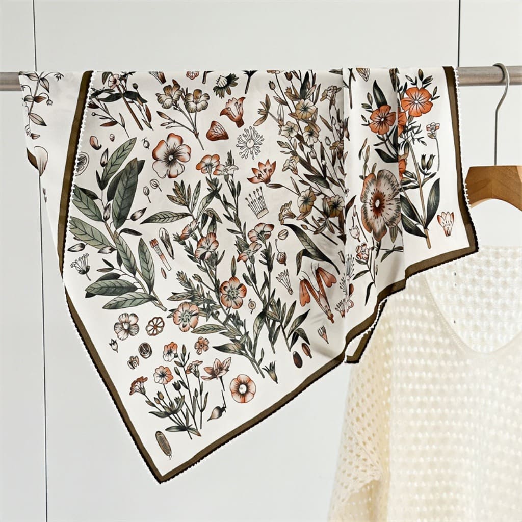 MaraSilk Pure Mulberry Silk Scarf - Square Double Crepe MS260