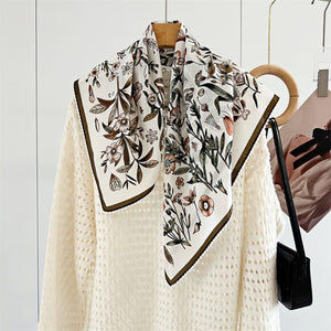 MaraSilk Pure Mulberry Silk Scarf - Square Double Crepe MS260