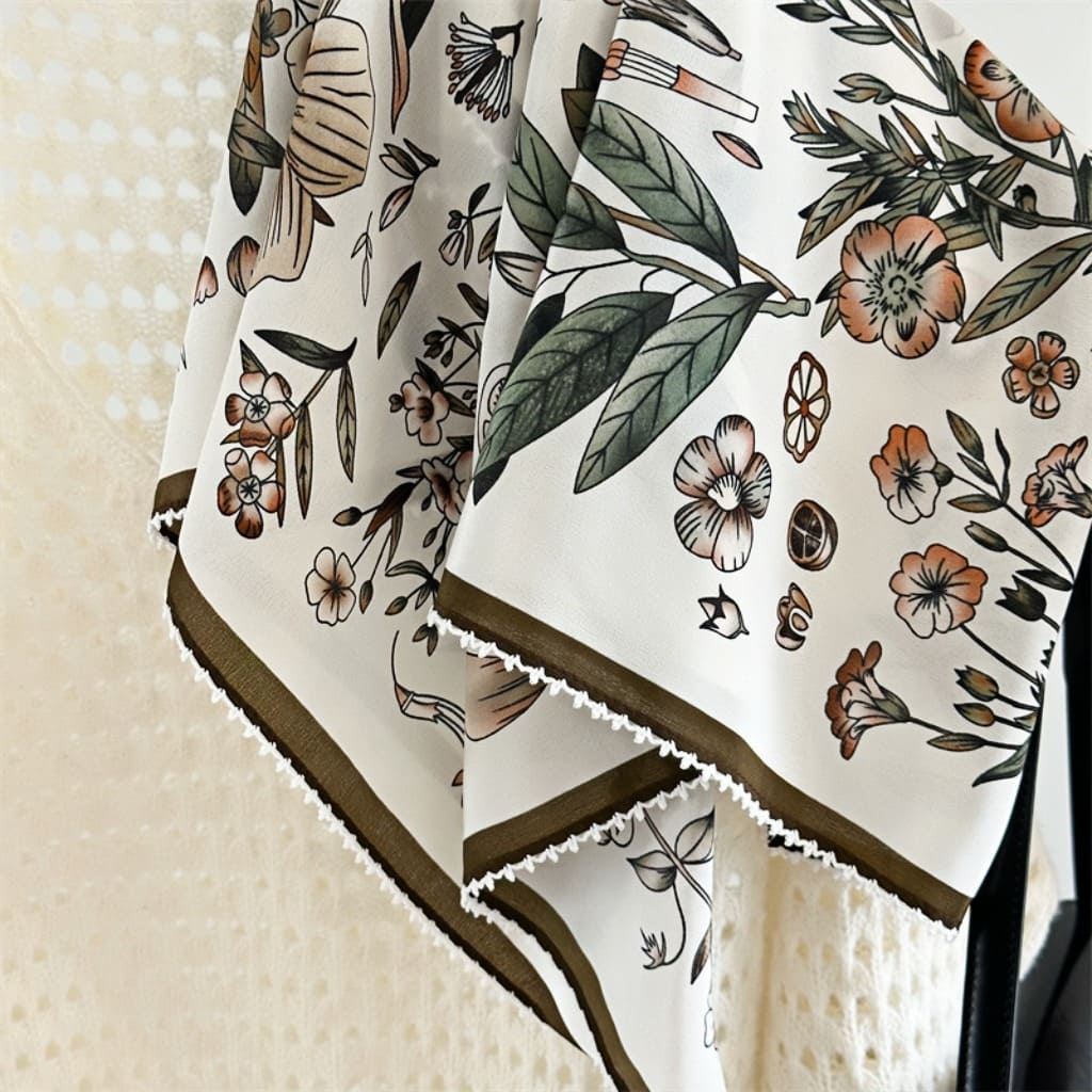 MaraSilk Pure Mulberry Silk Scarf - Square Double Crepe MS260