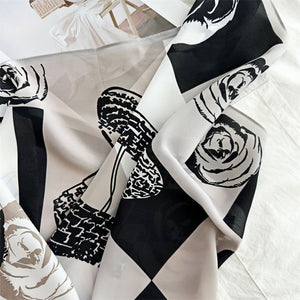 MaraSilk Pure Mulberry Silk Scarf - Square Double Crepe MS261