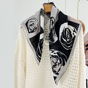 MaraSilk Pure Mulberry Silk Scarf - Square Double Crepe MS261