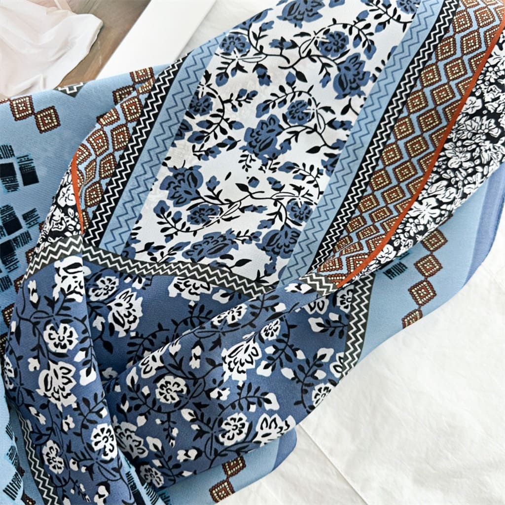 MaraSilk Pure Mulberry Silk Scarf - Square Double Crepe MS262