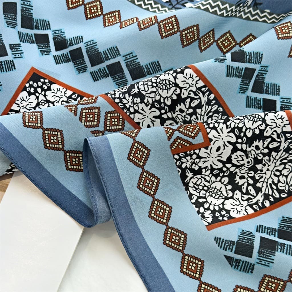 MaraSilk Pure Mulberry Silk Scarf - Square Double Crepe MS262