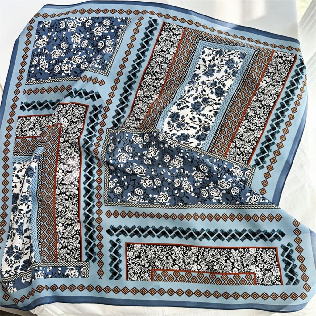 MaraSilk Pure Mulberry Silk Scarf - Square Double Crepe MS262