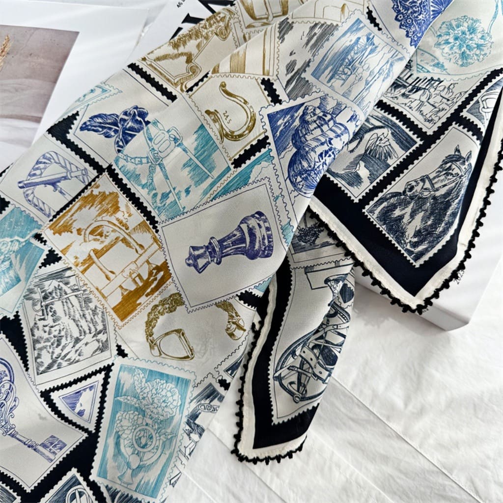 MaraSilk Pure Mulberry Silk Scarf - Square Double Crepe MS263