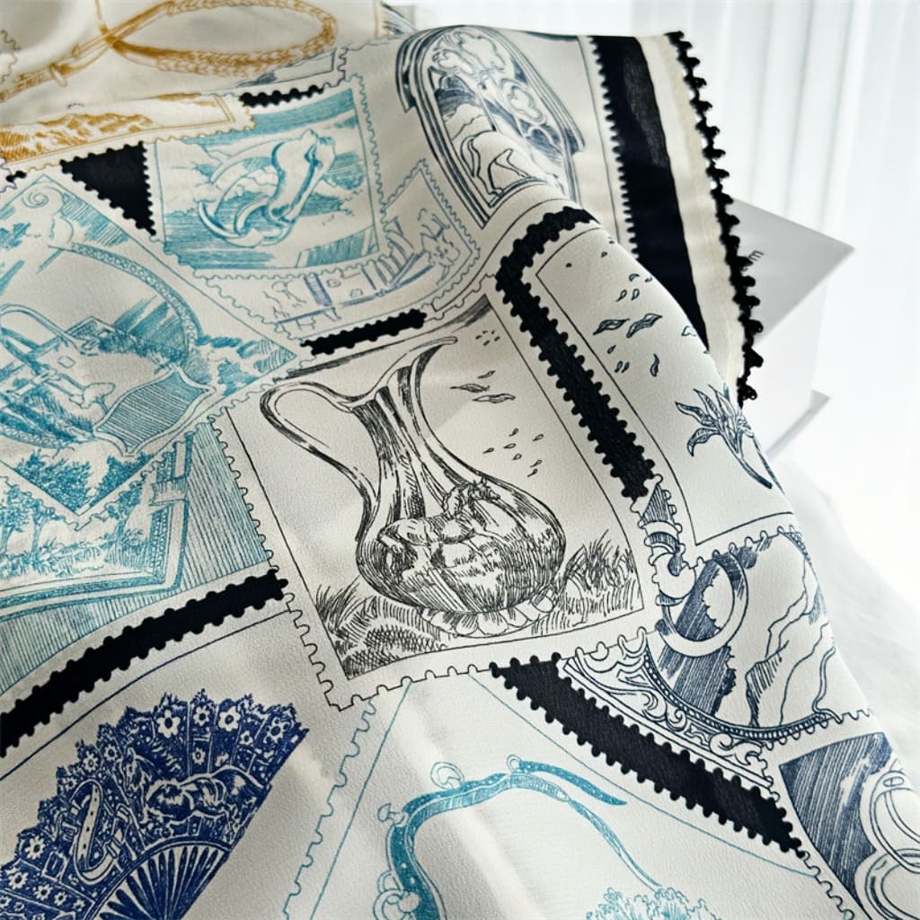 MaraSilk Pure Mulberry Silk Scarf - Square Double Crepe MS263