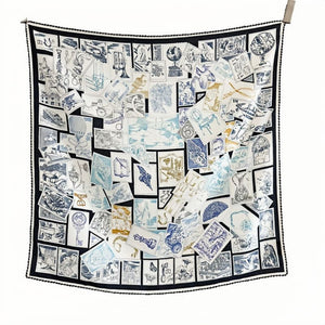 MaraSilk Pure Mulberry Silk Scarf - Square Double Crepe MS263