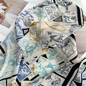 MaraSilk Pure Mulberry Silk Scarf - Square Double Crepe MS263